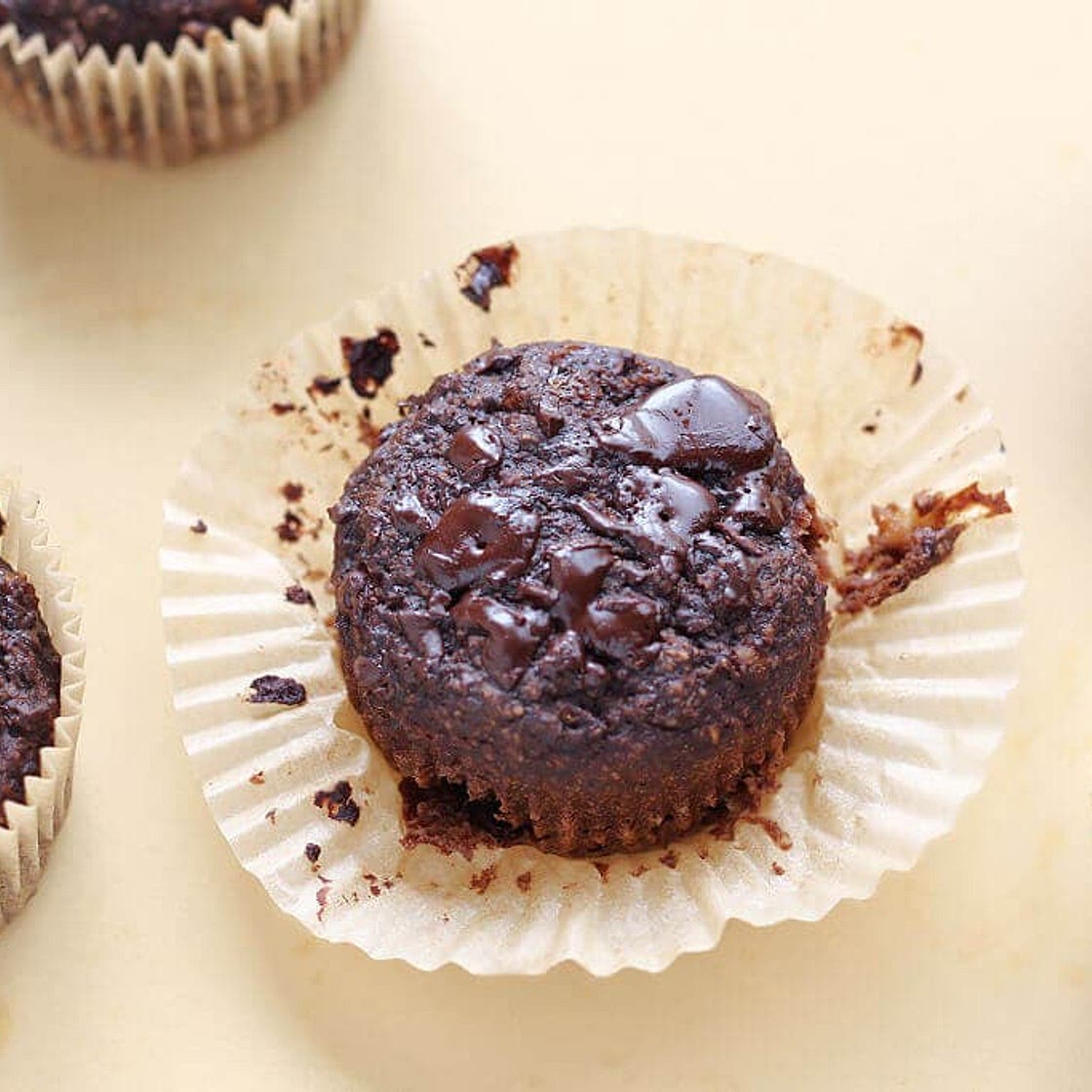 Chocolate Banana Muffins (NO Added Sugar!)
