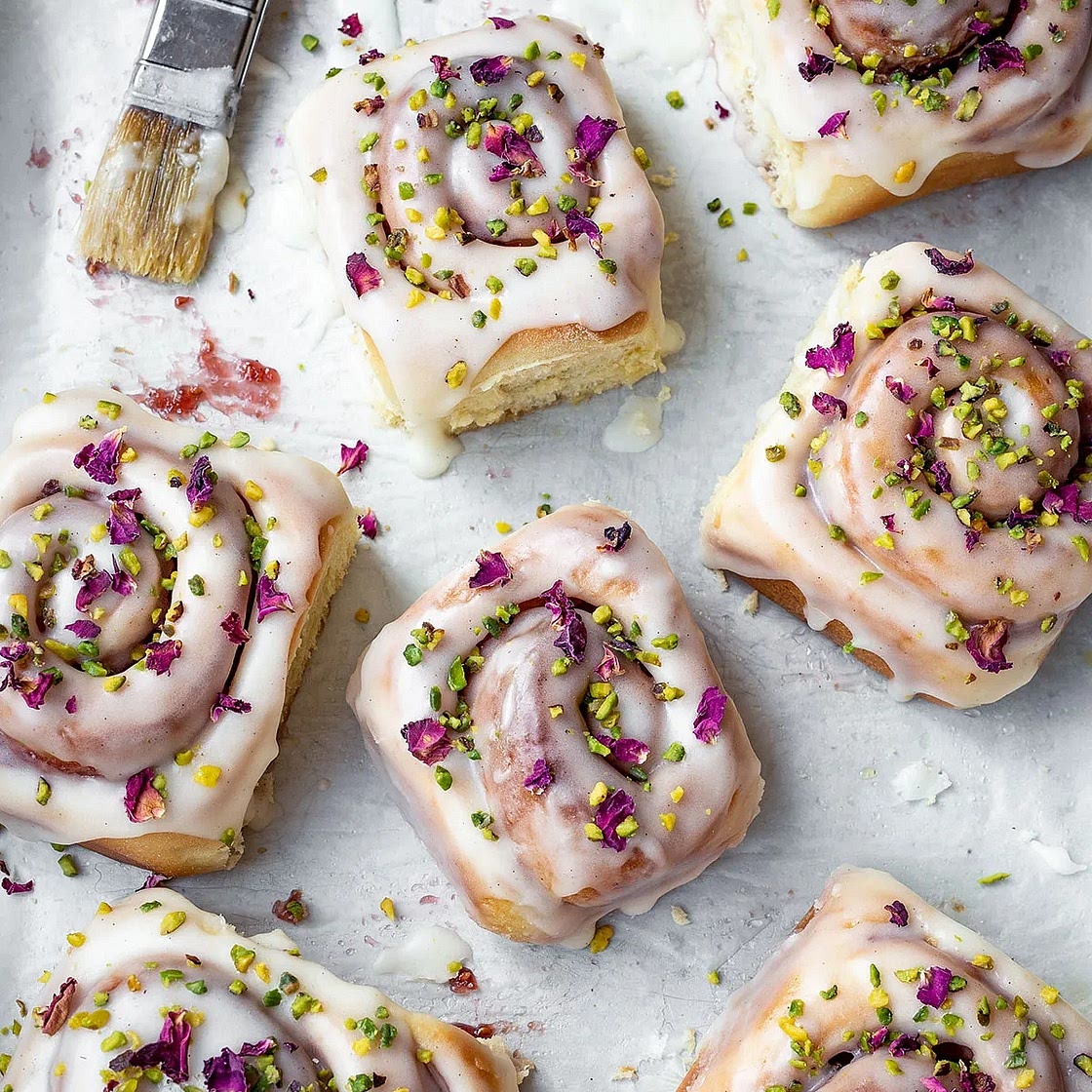 Edd Kimber’s Raspberry And Rose Cheesecake Buns