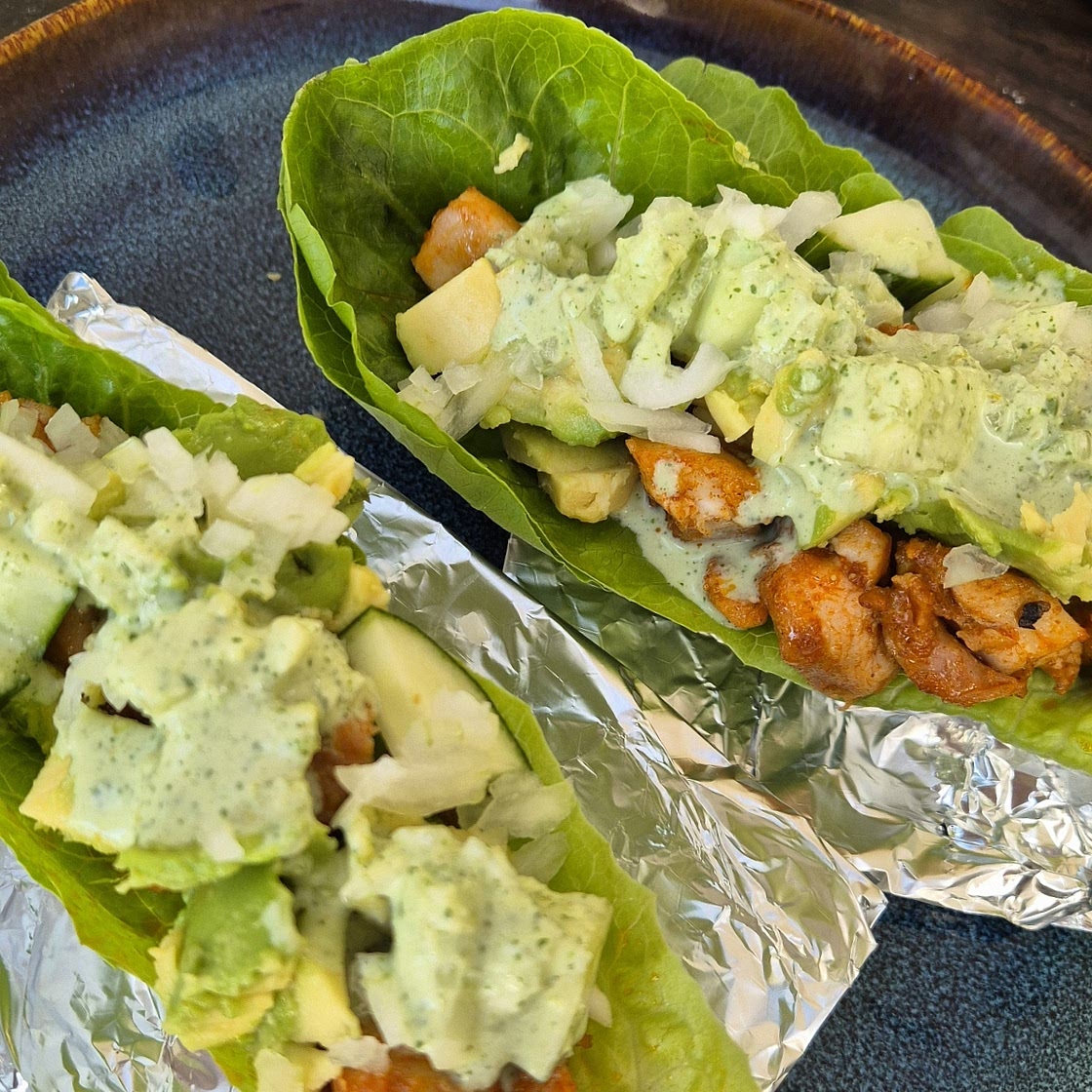 Chicken Taco Lettuce Wraps (Healthy, Low-carb, Keto)
