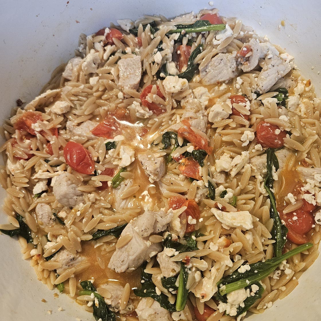 Mediterranean Pork and Orzo