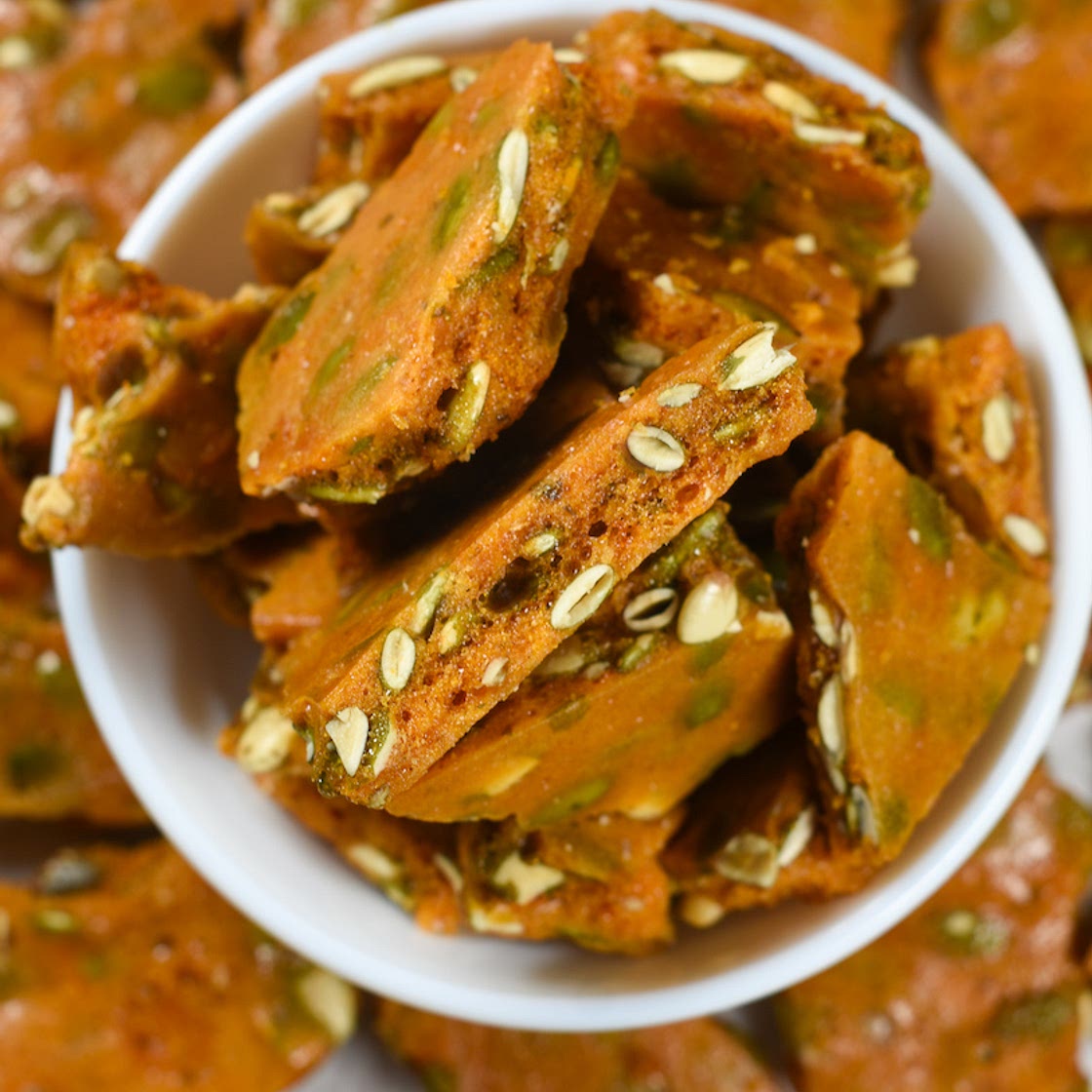 Spiced Pumpkin Seed Brittle