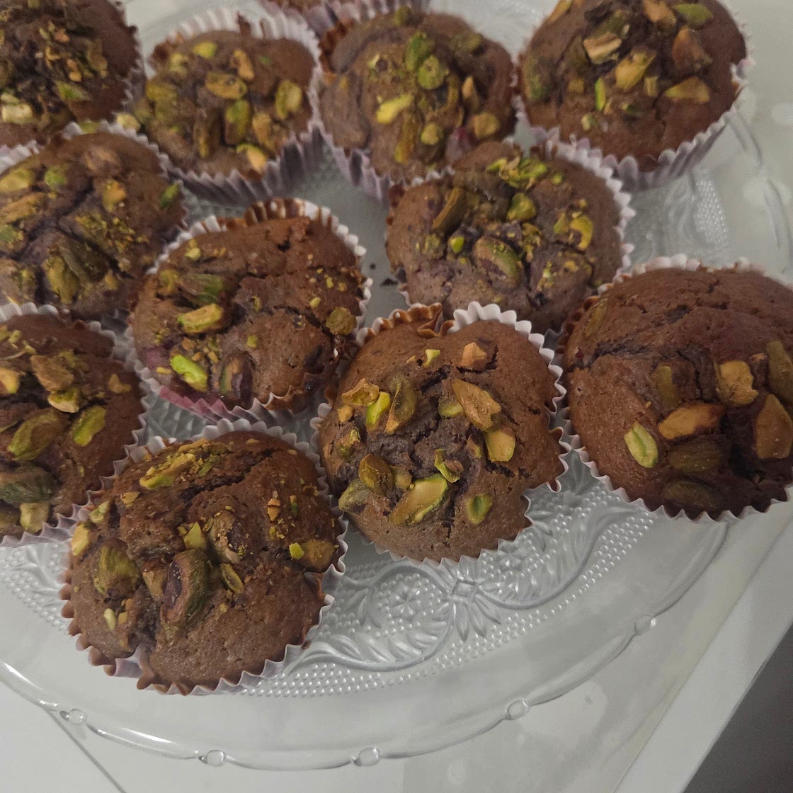 Muffin pistache et fruit rouge
