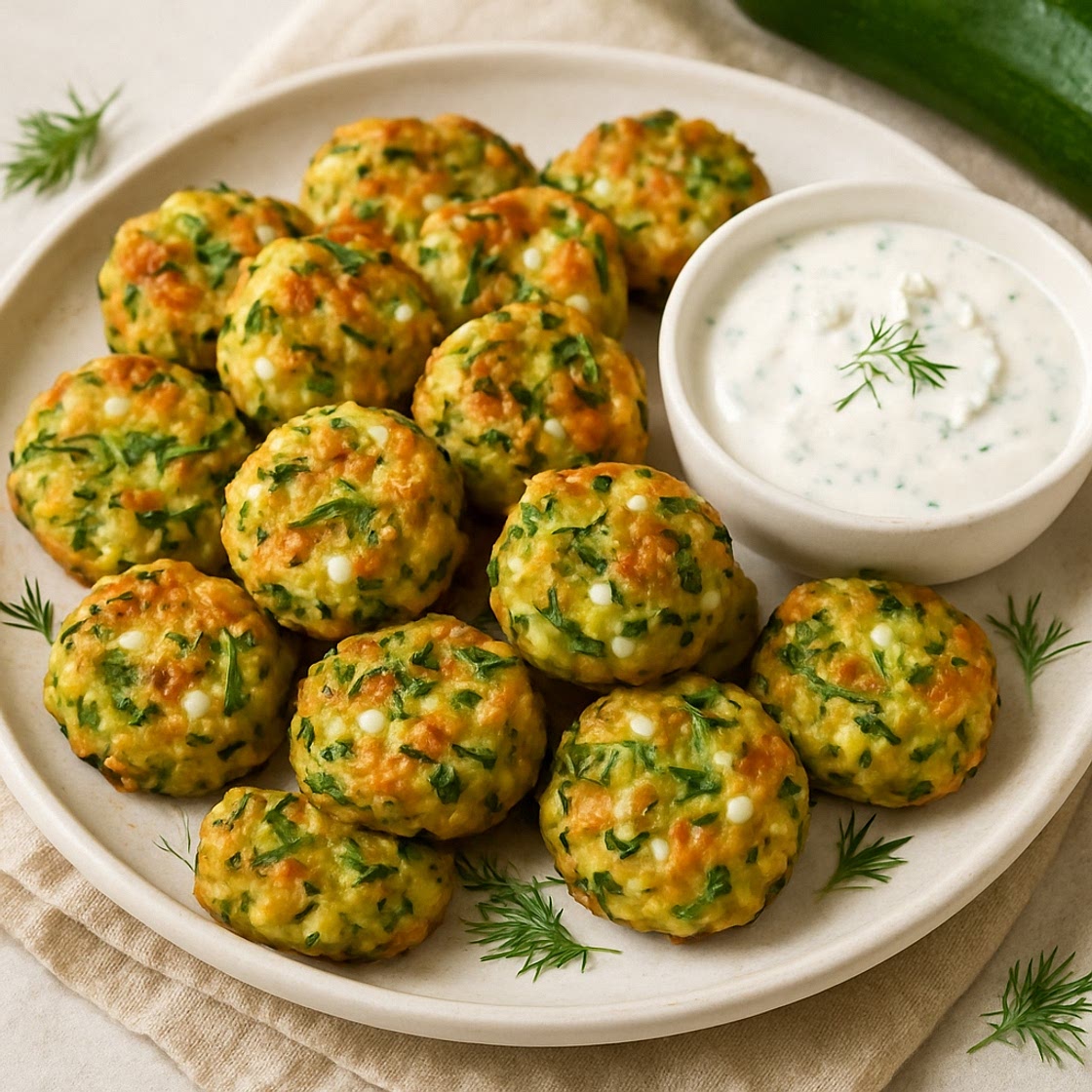 Zucchini Tots with Feta and Dill