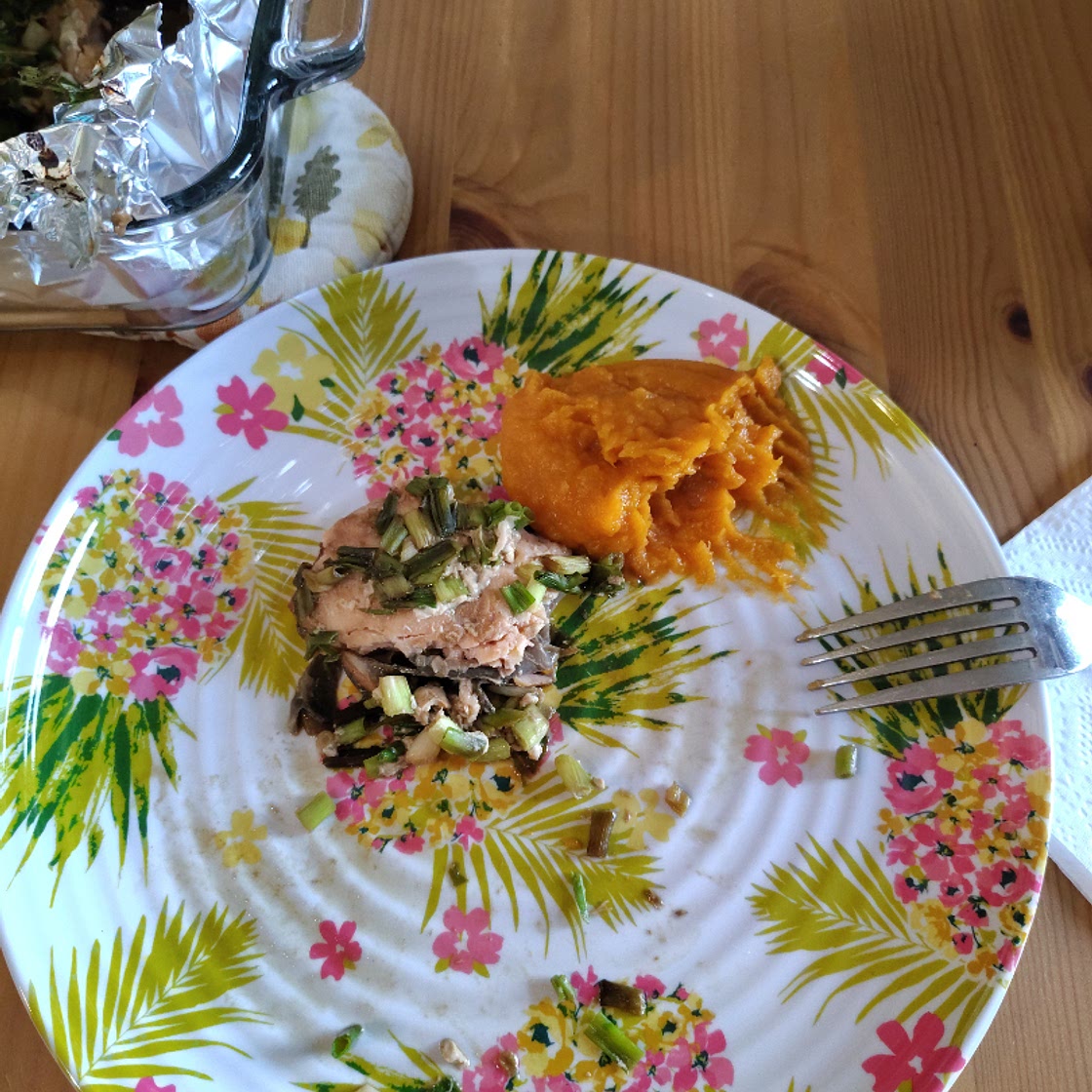 Soy Salmon with Sweet Potato Mash