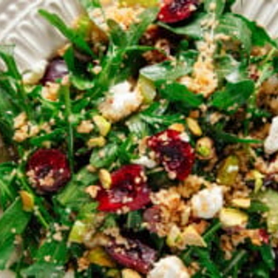 Cherry Salad with Arugula and Couscous