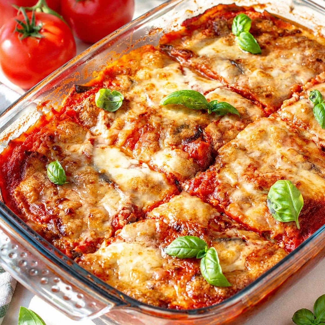 Eggplant Parmigiana (No Frying Required!)