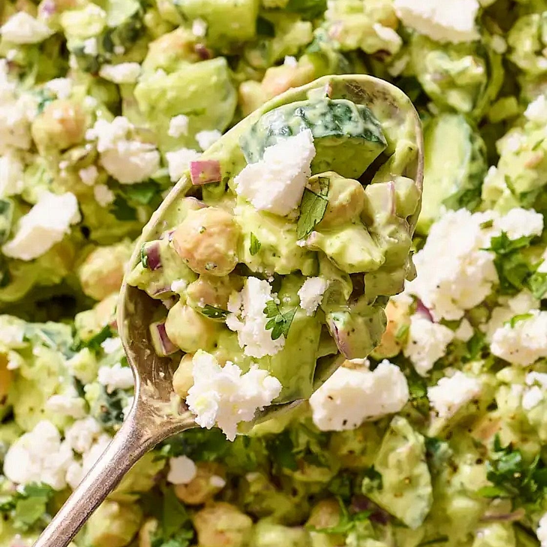 Creamy Cucumber Chickpea Salad Recipe