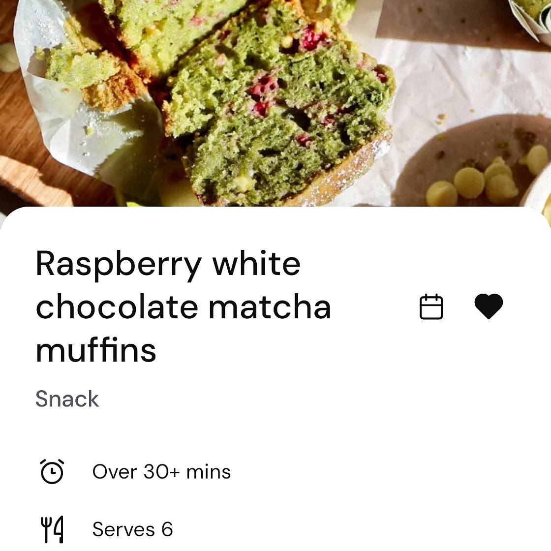 Raspberry white chocolate matcha muffins