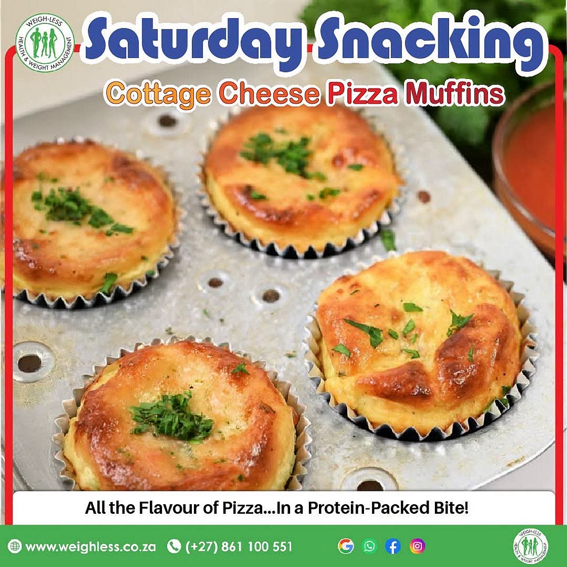 Cottage Cheese Pizza Muffins