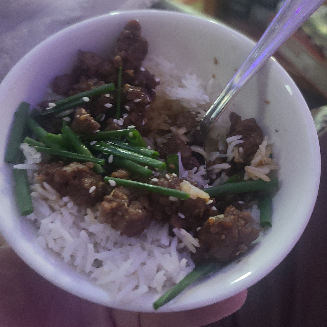 Korean Ground Beef and Rice Bowls