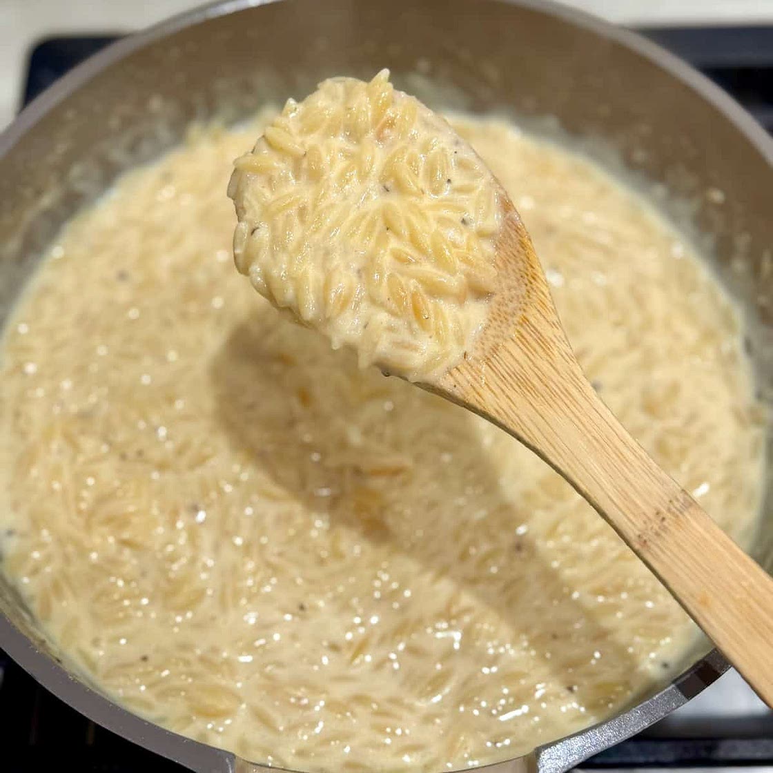 One Pot Orzo Mac and Cheese