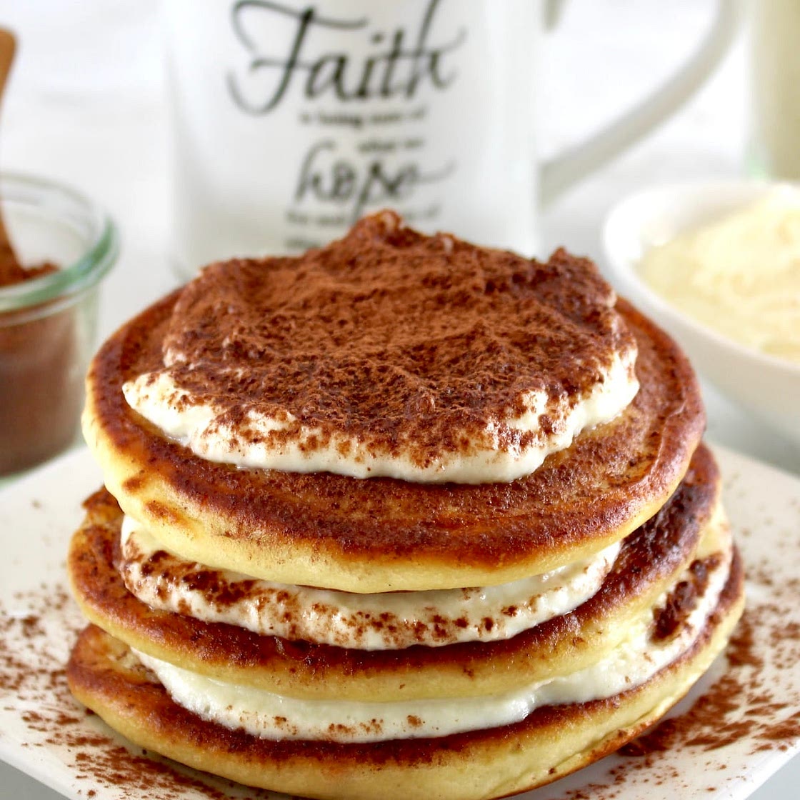 Keto Tiramisu Pancakes