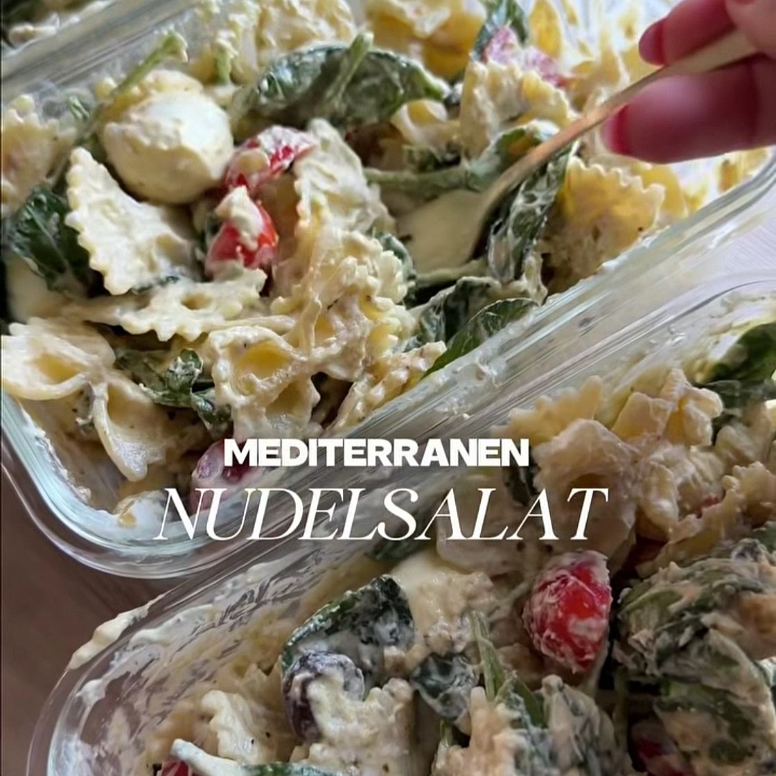 Mediterraner Nudelsalat