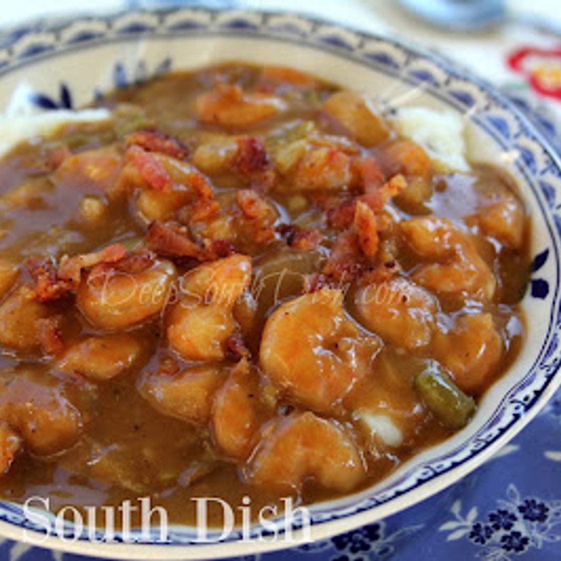 Smothered Shrimp in Brown Gravy - Shrimp Delicate