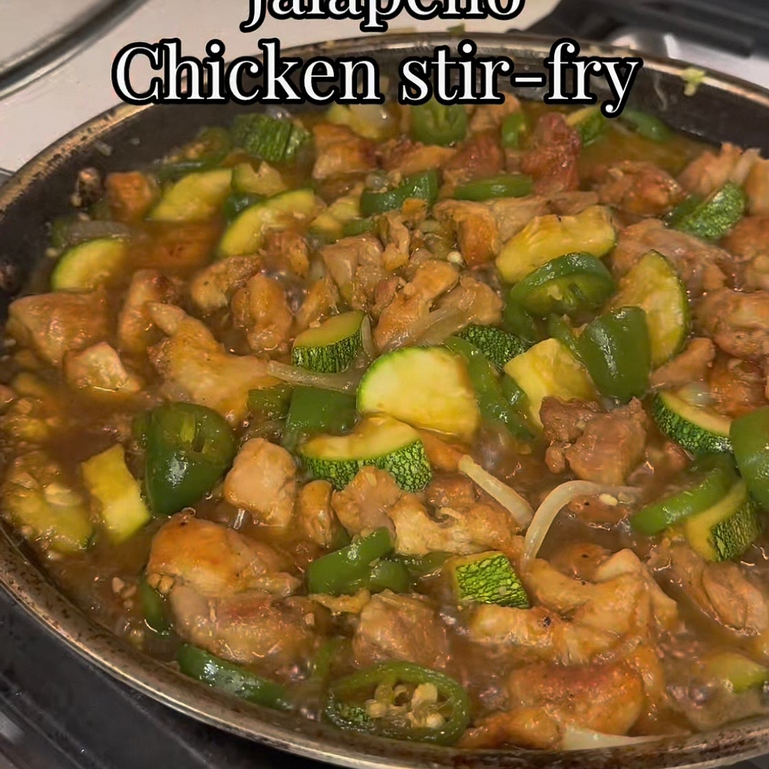Spicy Zucchini Chicken Stir Fry