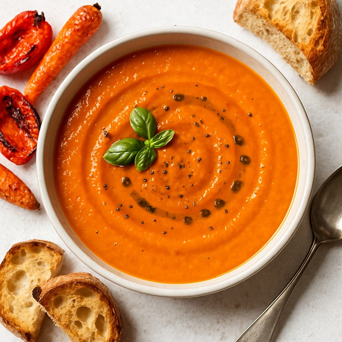 Roasted Red Pepper & Carrot Soup