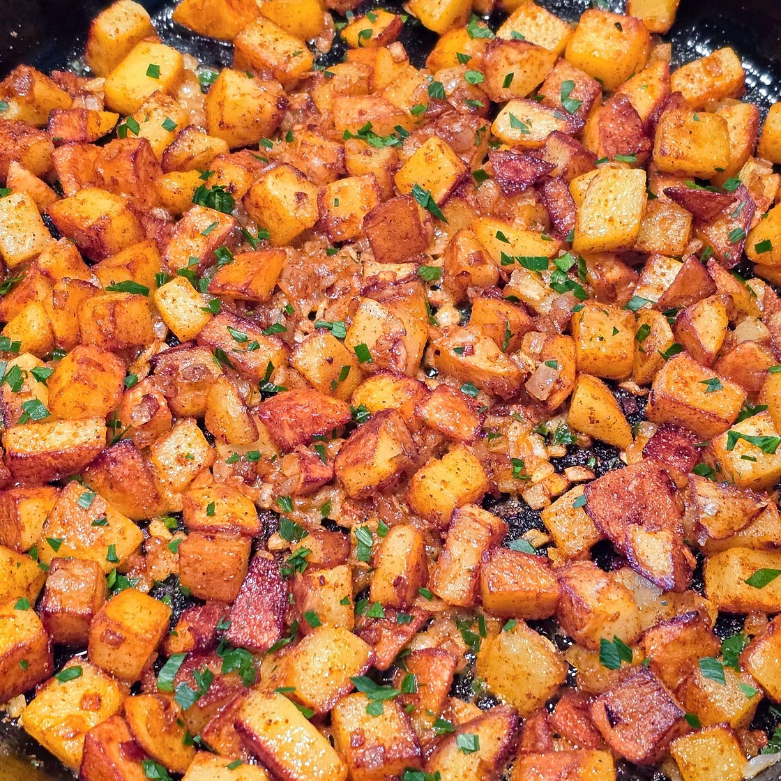 Crispy Skillet Home Fries with Olive Oil