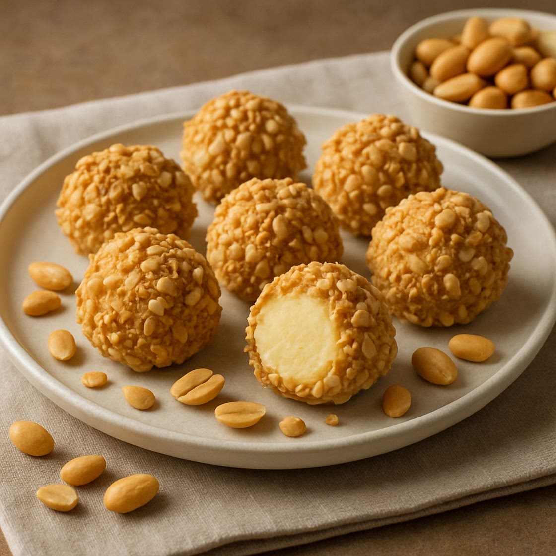 Bolas de queso con maní