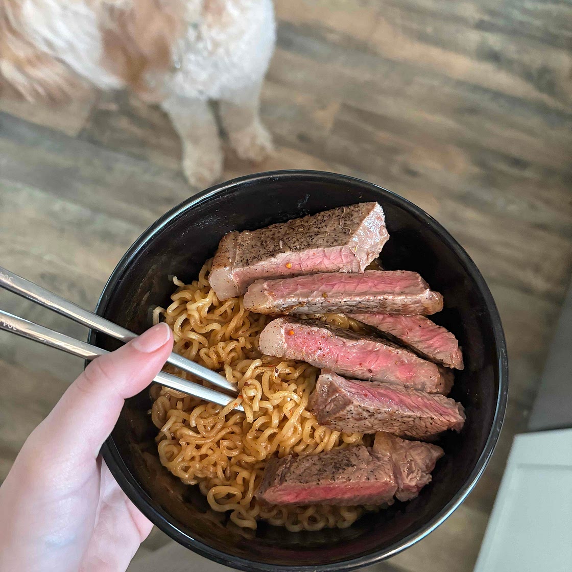 Doctored Up Steak Ramen