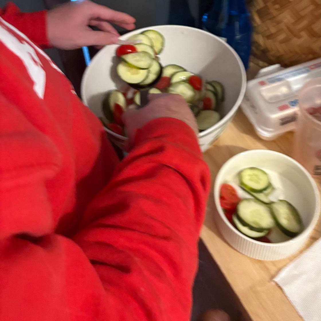Nicks FAVORITE pickled cucumber, tomato, and onion salad