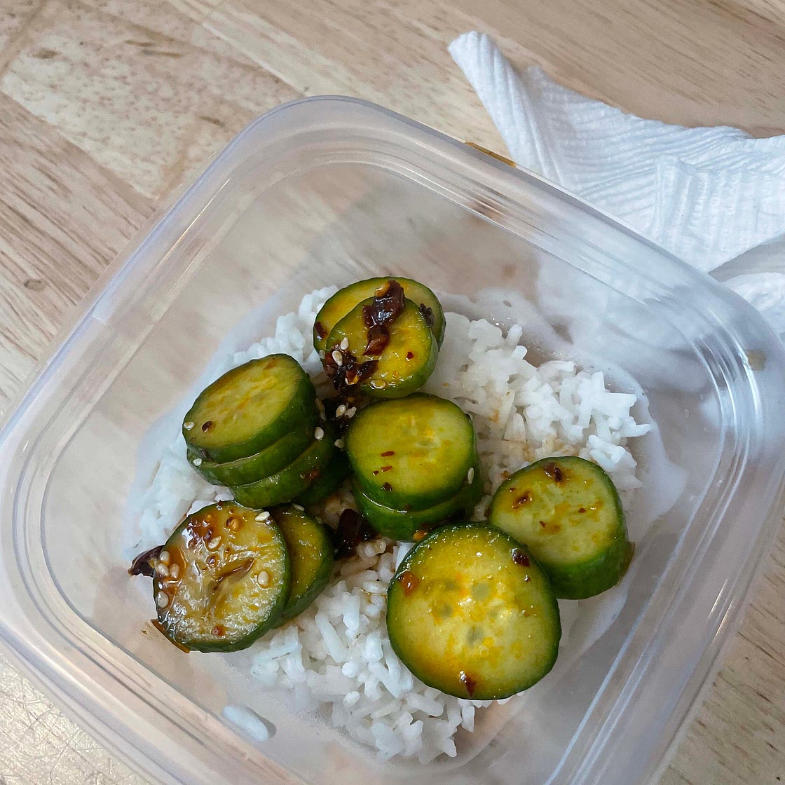 Spicy Asian Cucumbers 🥒🌶️