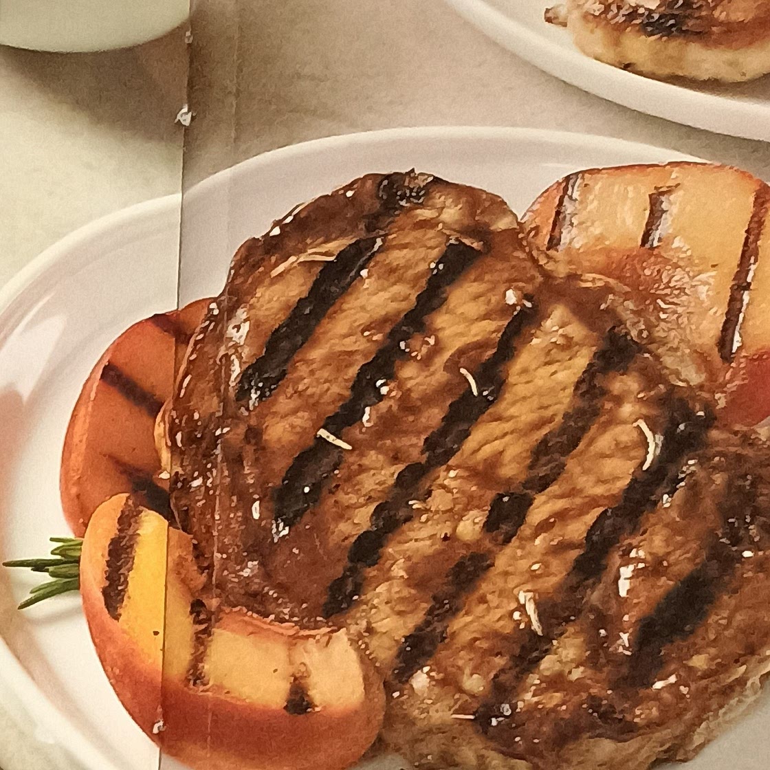 Pork Chops with Grilled Stone Fruit