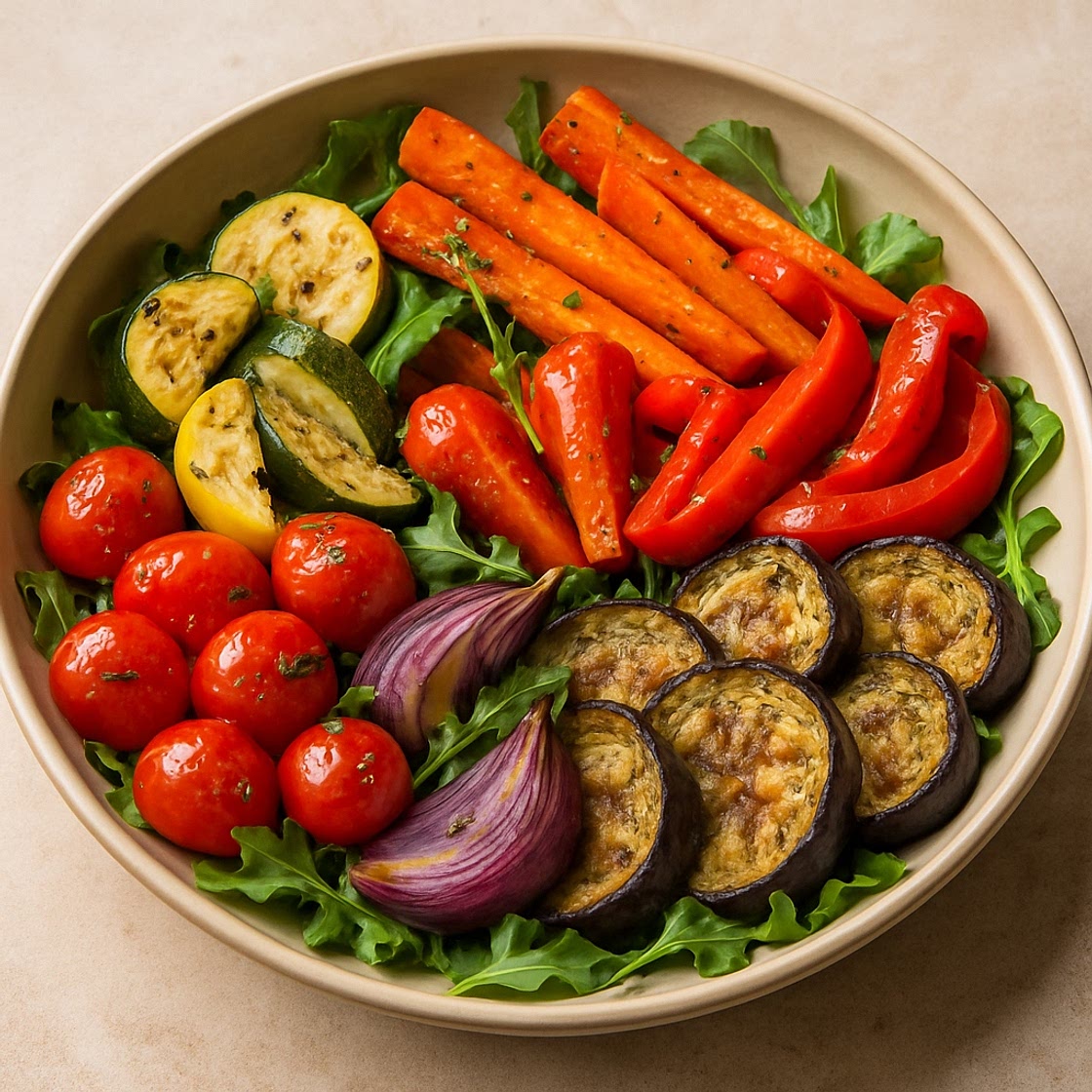 Ensalada de verduras asadas