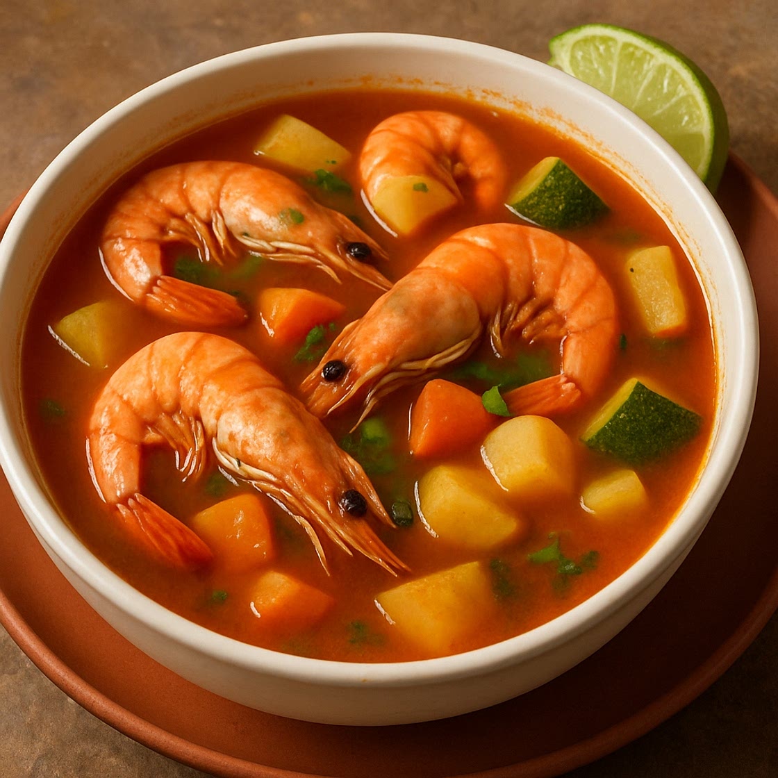 Caldo de camarón