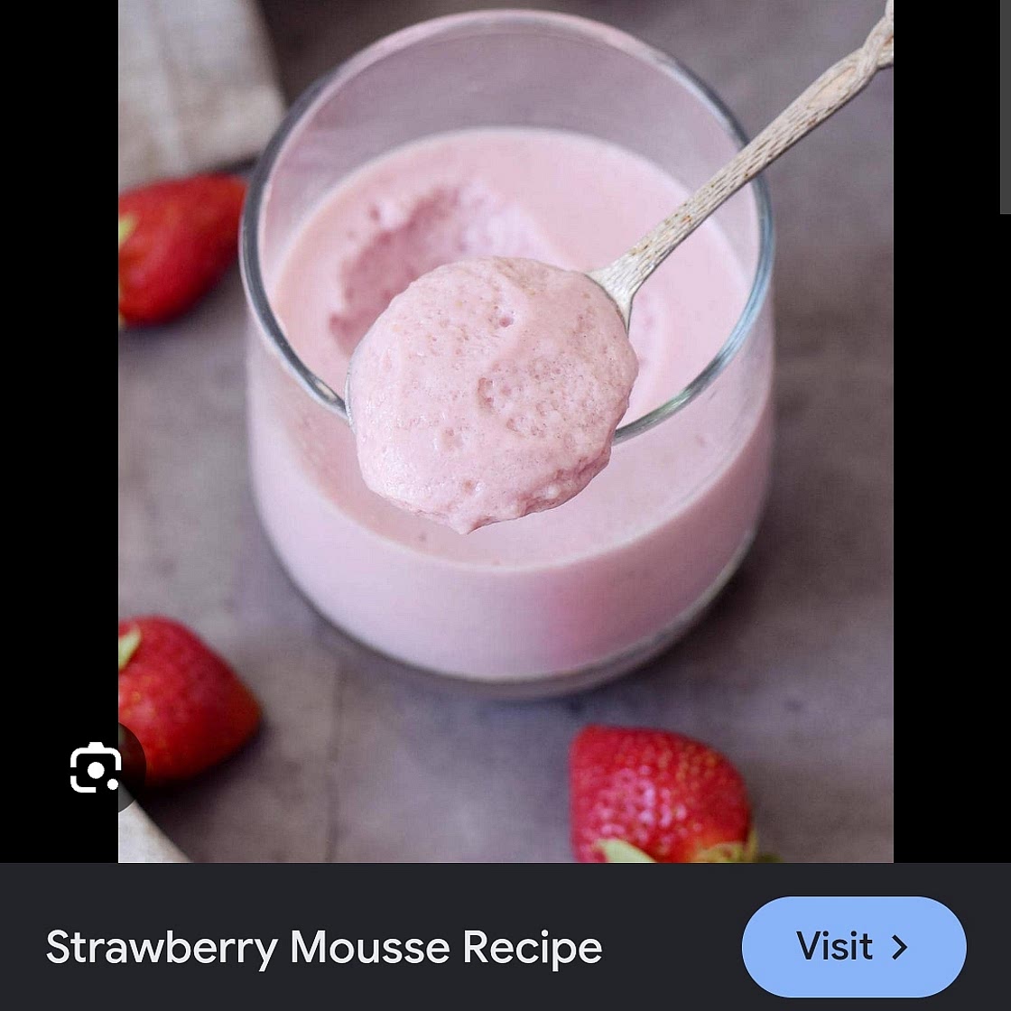 Strawberry mousse refined sugar free