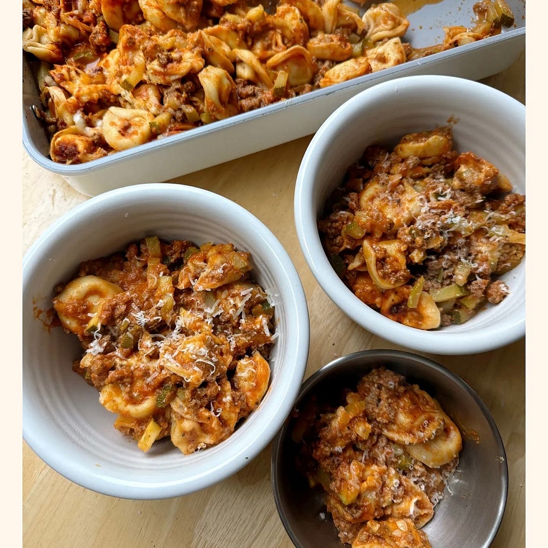 No Boil Tortellini Pasta Bake