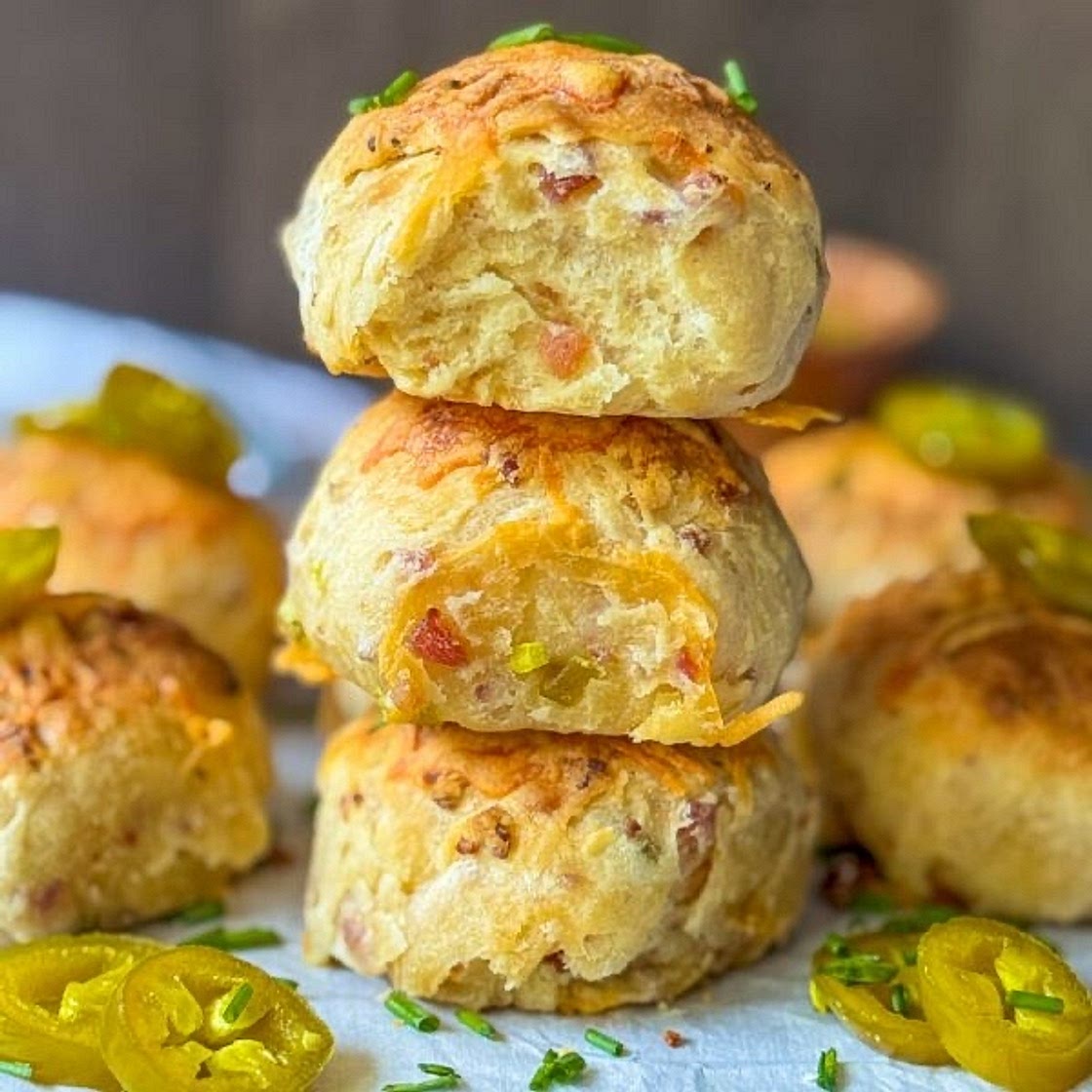 Jalapeño Cheddar Bacon Sourdough Biscuit Bombs