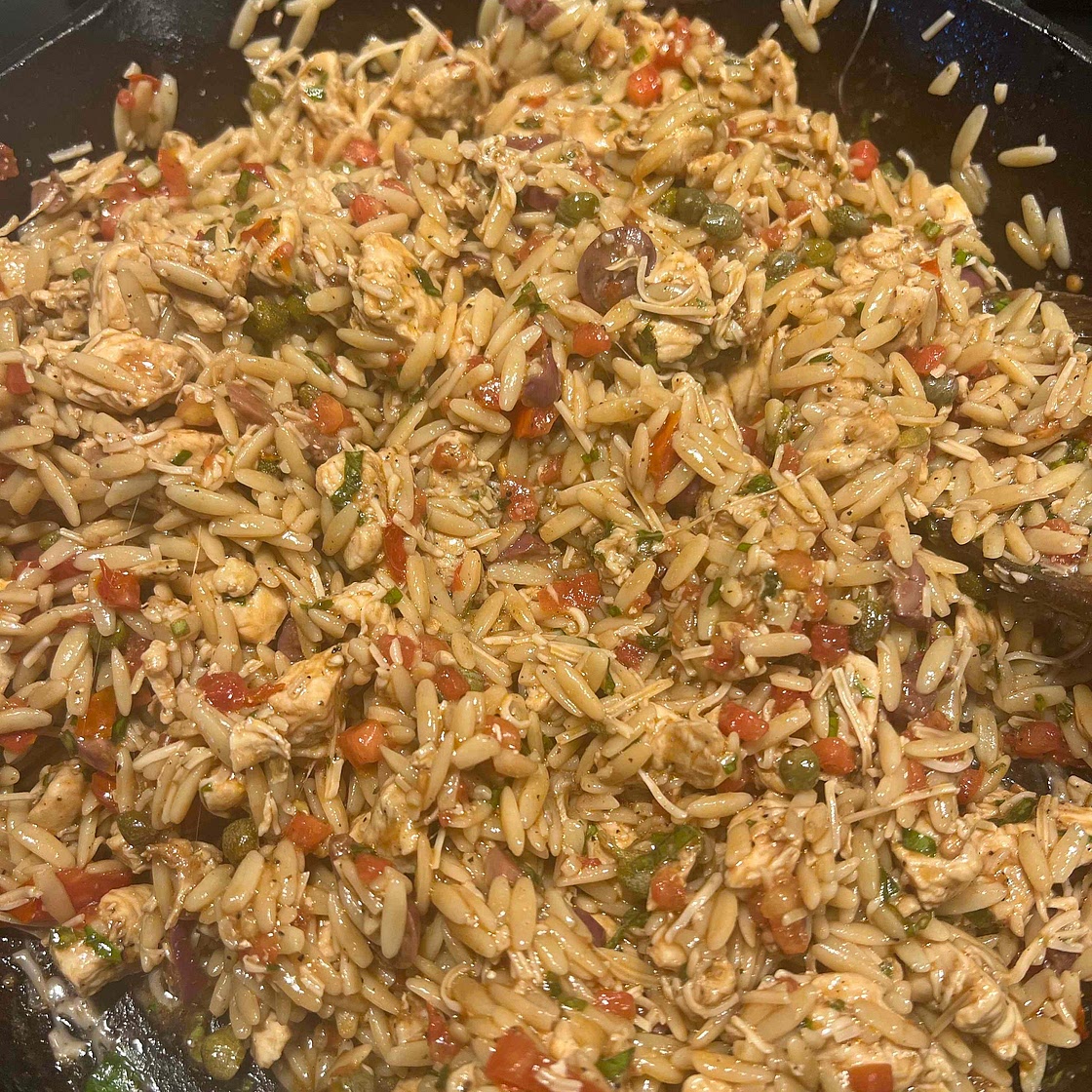 Bruschetta chicken orzo