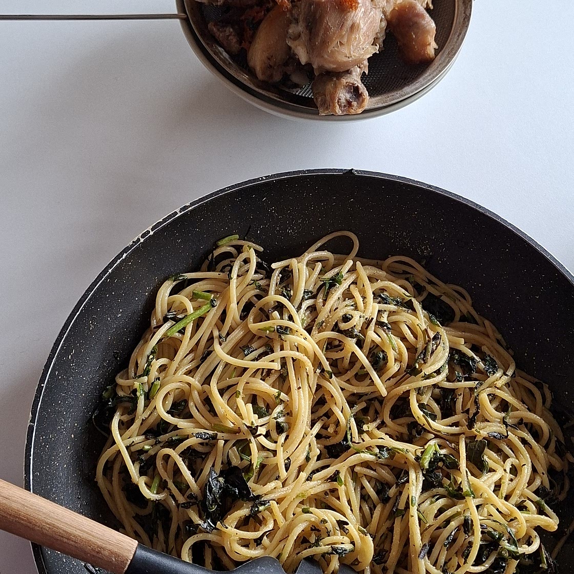Garlic, Basil and Parsley Pasta