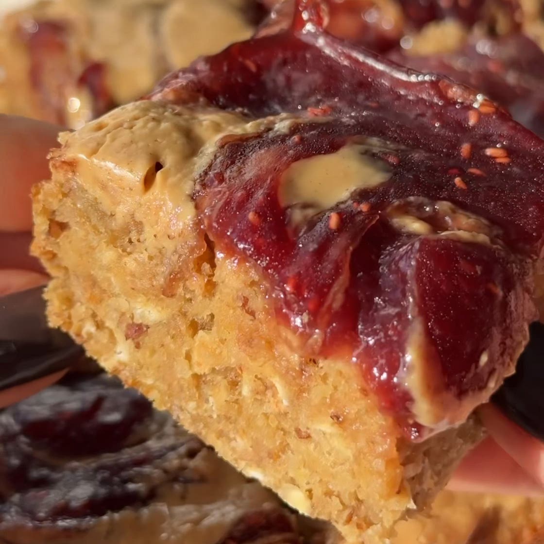 Peanut Butter & Jelly Baked Oatmeal