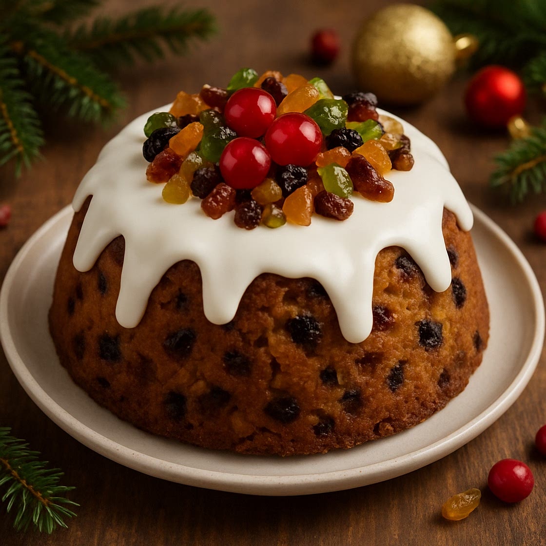 Budín navideño de frutas