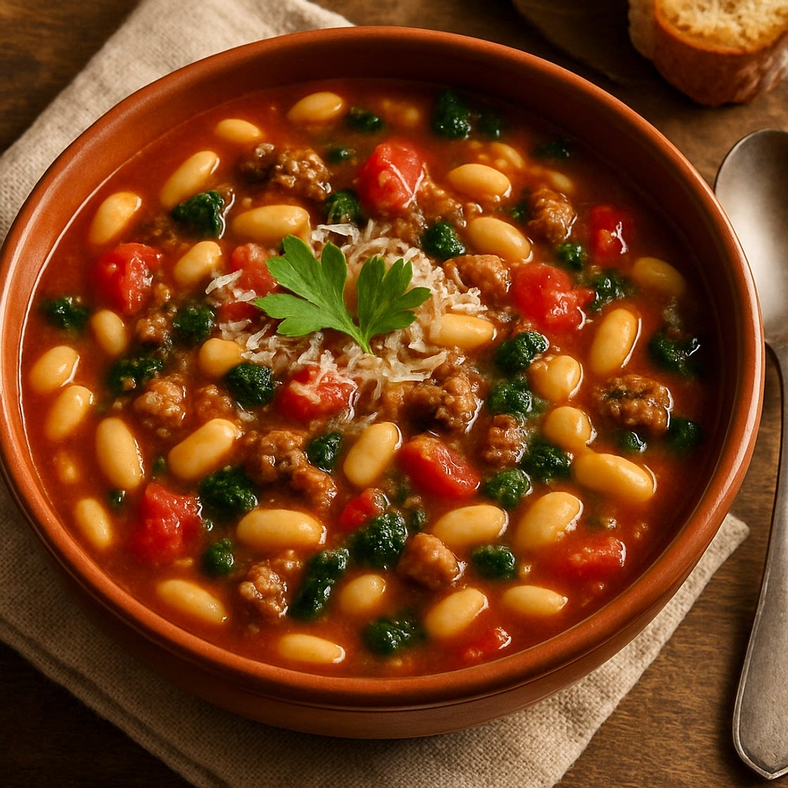 Sopa de alubias a la italiana