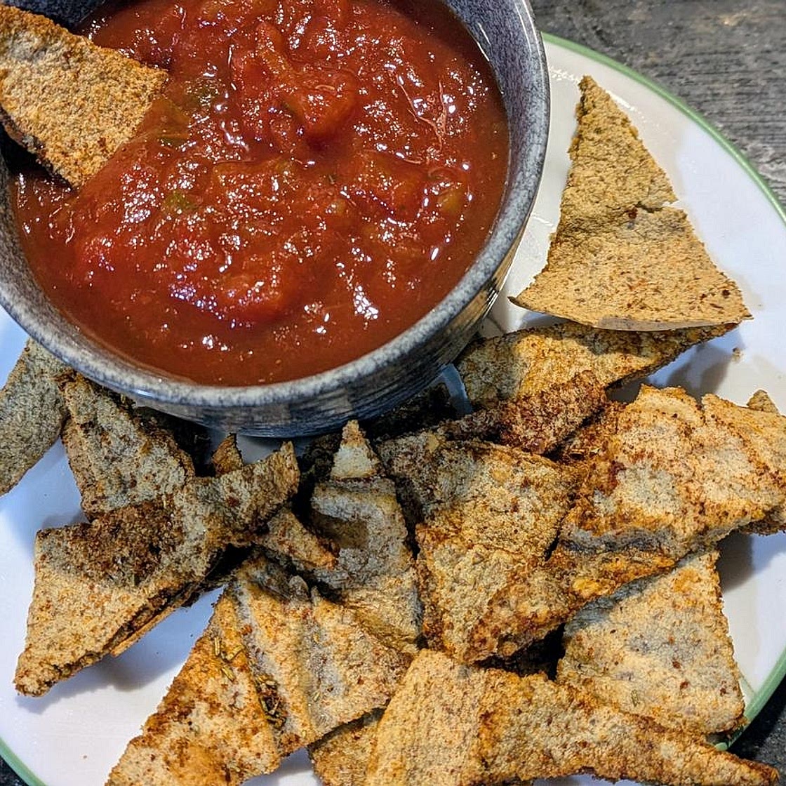 Baked Lentil Tortilla Chips