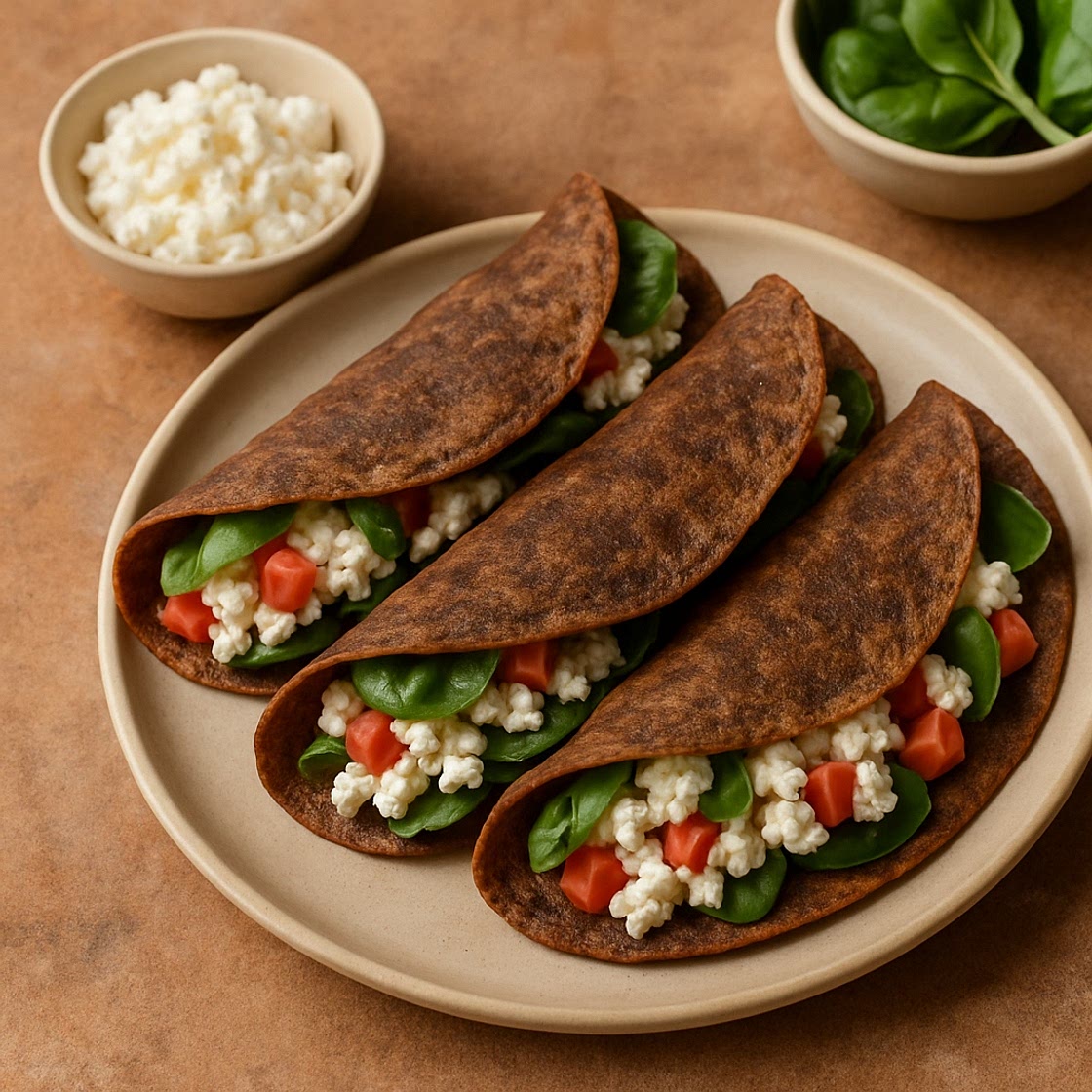 Ragi & Cottage Cheese Protein Wraps (Gluten-Free)