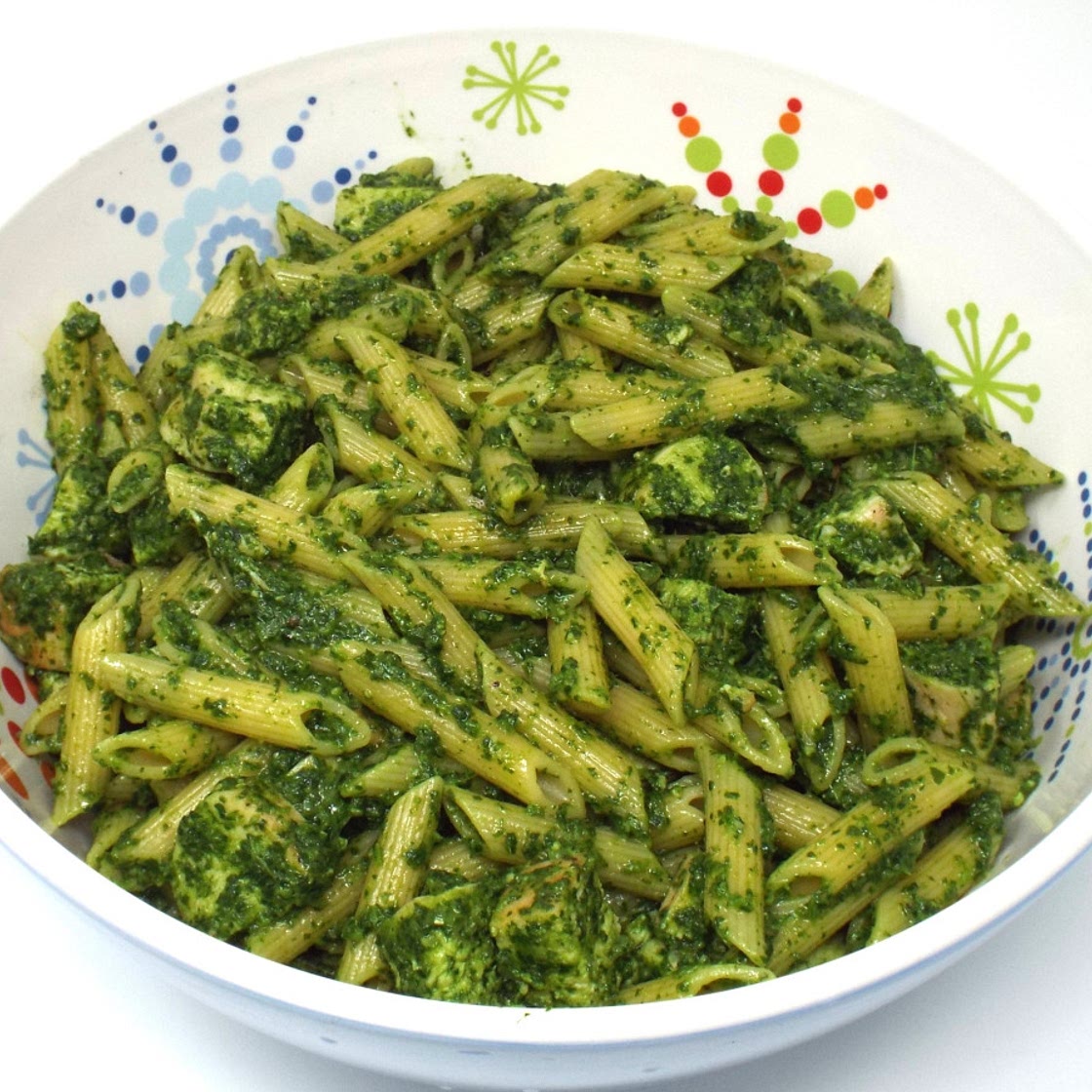 Chicken and Arugula Pesto Pasta Salad