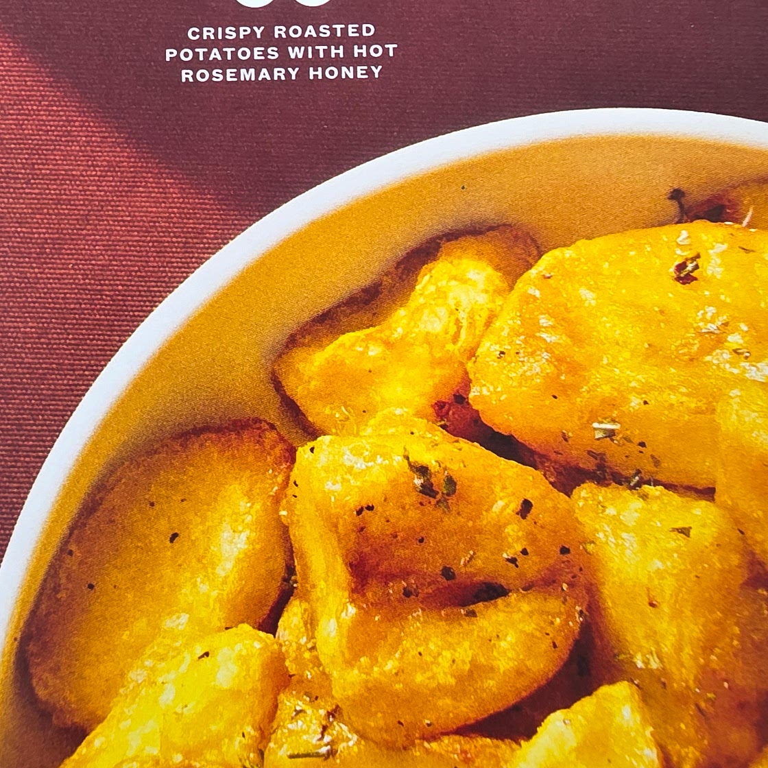 Crispy Roasted Potatoes with Hot Rosemary Honey (gf) (v)