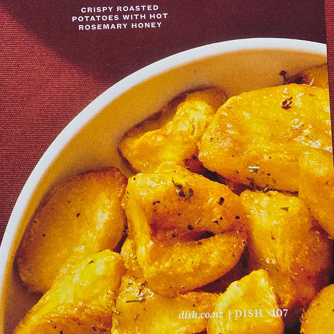 Crispy Roasted Potatoes with Hot Rosemary Honey (gf) (v)