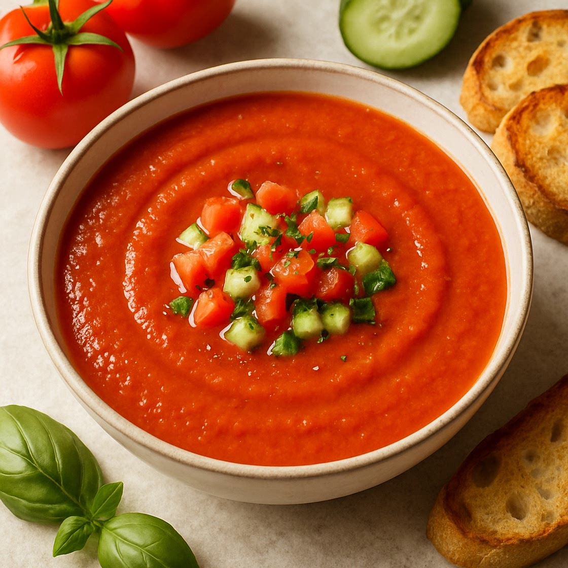 Sopa fría de jitomate