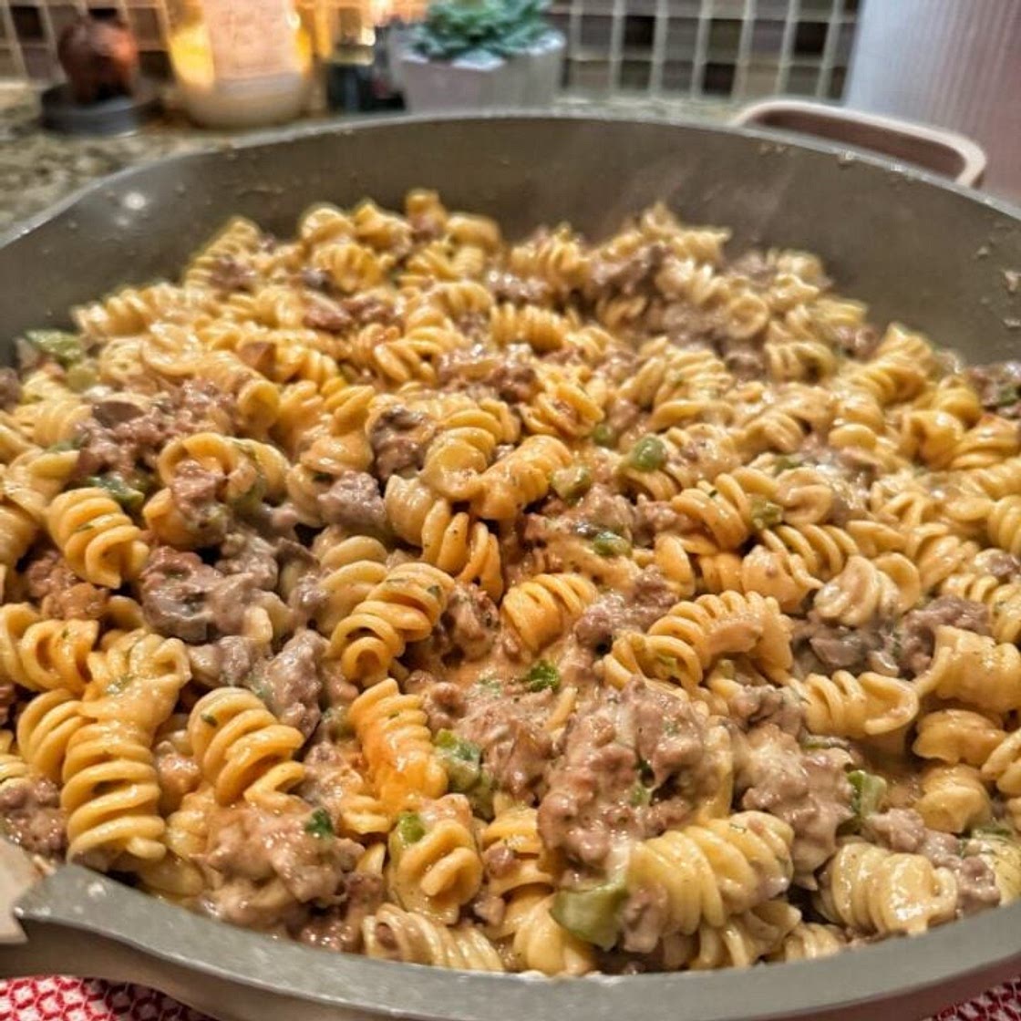 Philly Cheesesteak Pasta Recipe