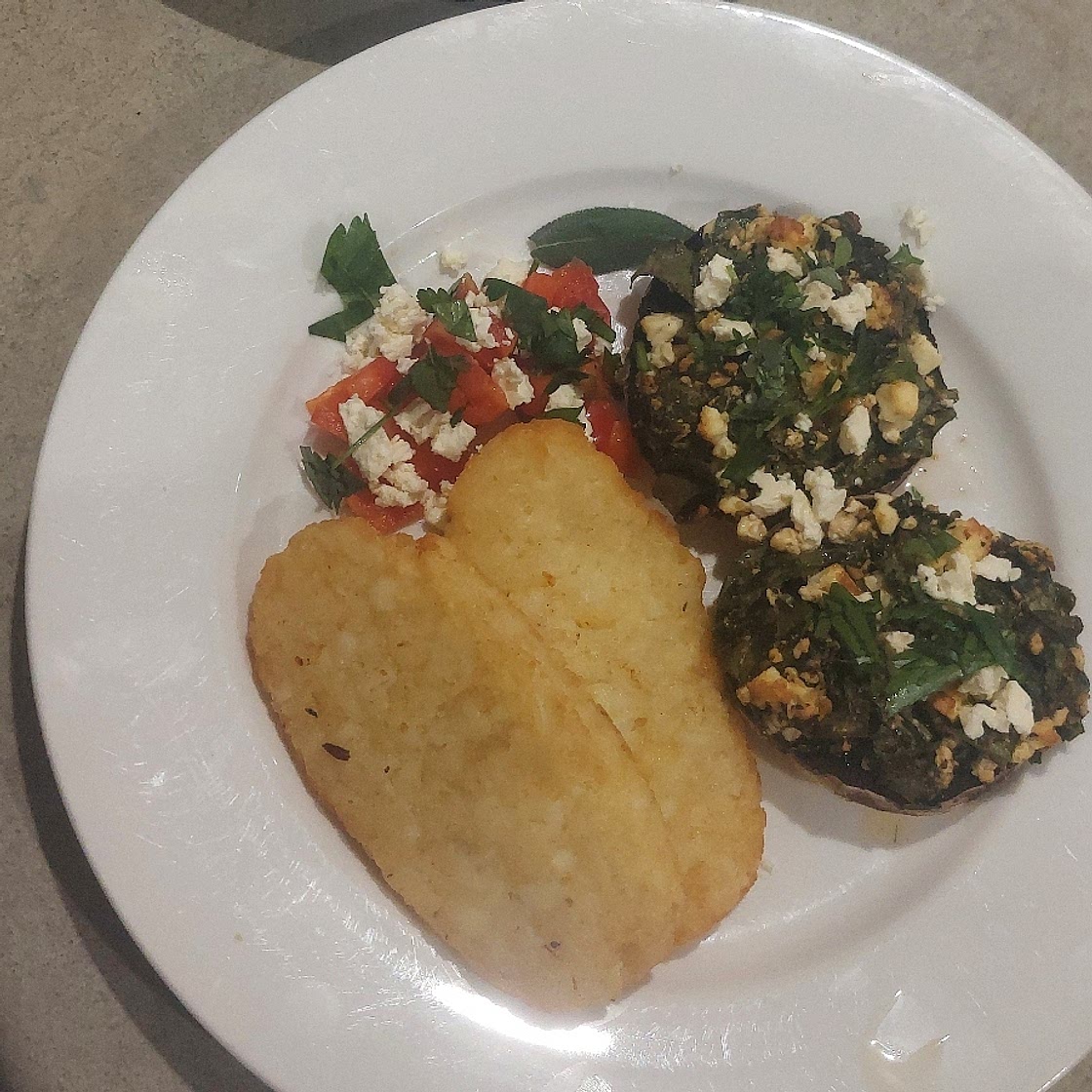 Spanakopita-Stuffed Portobello Mushrooms