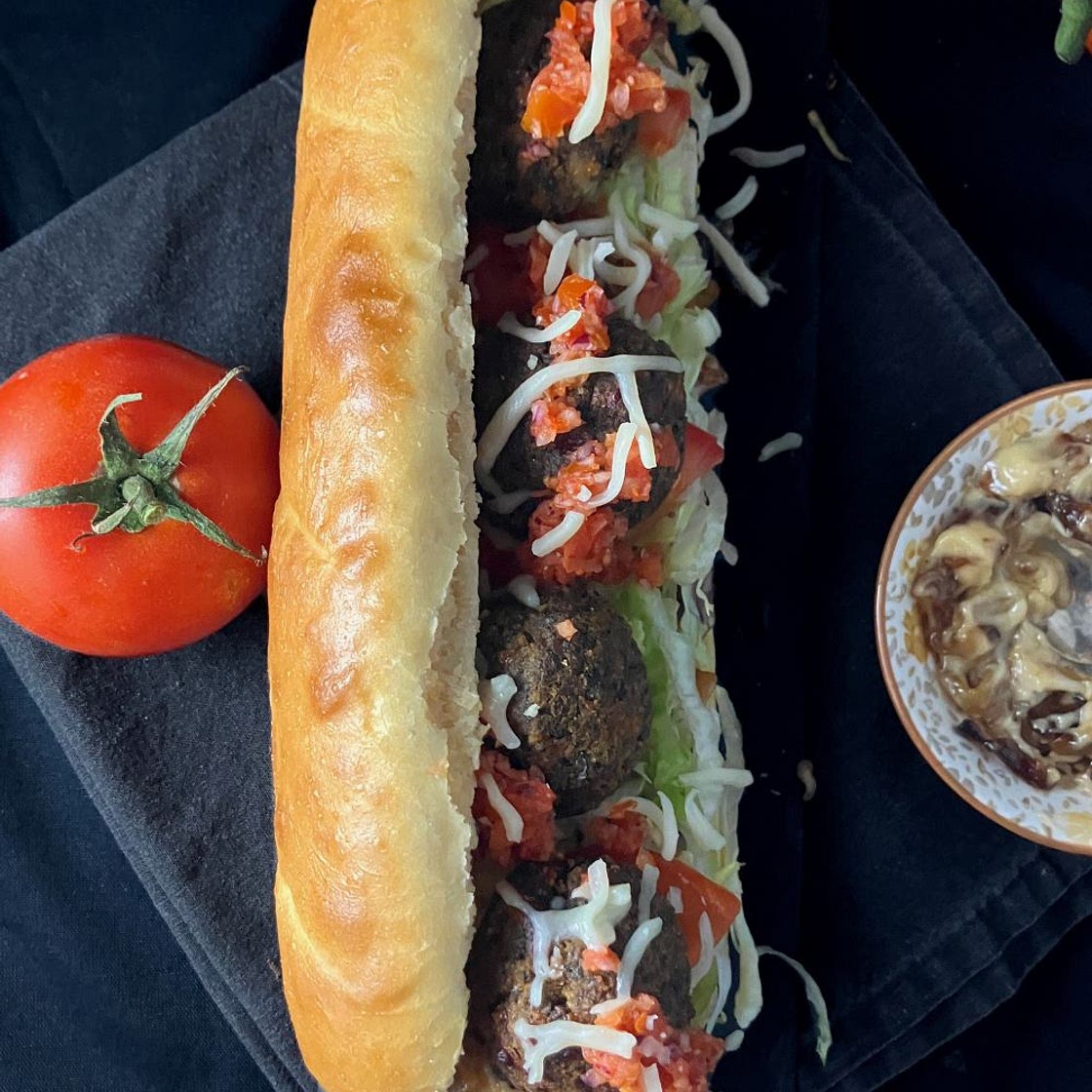 Mushroom Meatball Subs