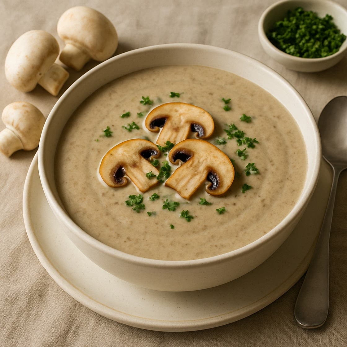 Crema de champiñones
