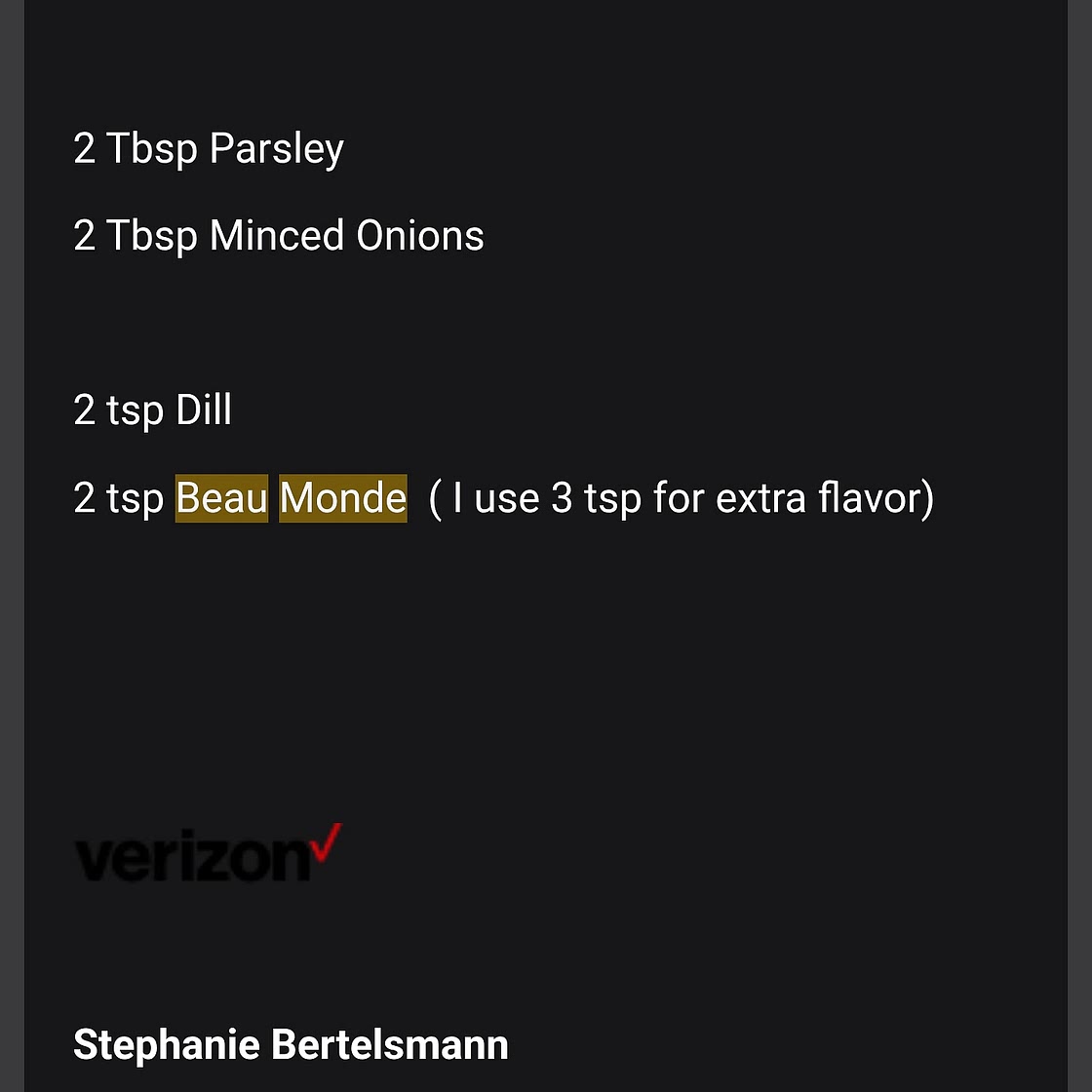 Beau Monde Dip