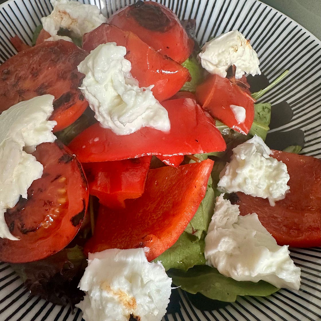 Warm Garden Tomato & Buffalo Mozzarella Salad