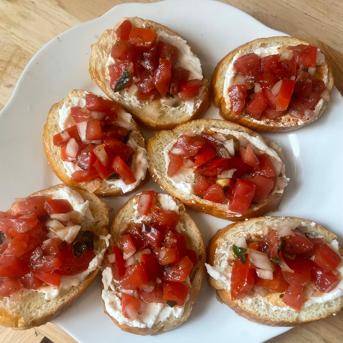 Beautiful Ricotta Bruschetta 🍅
