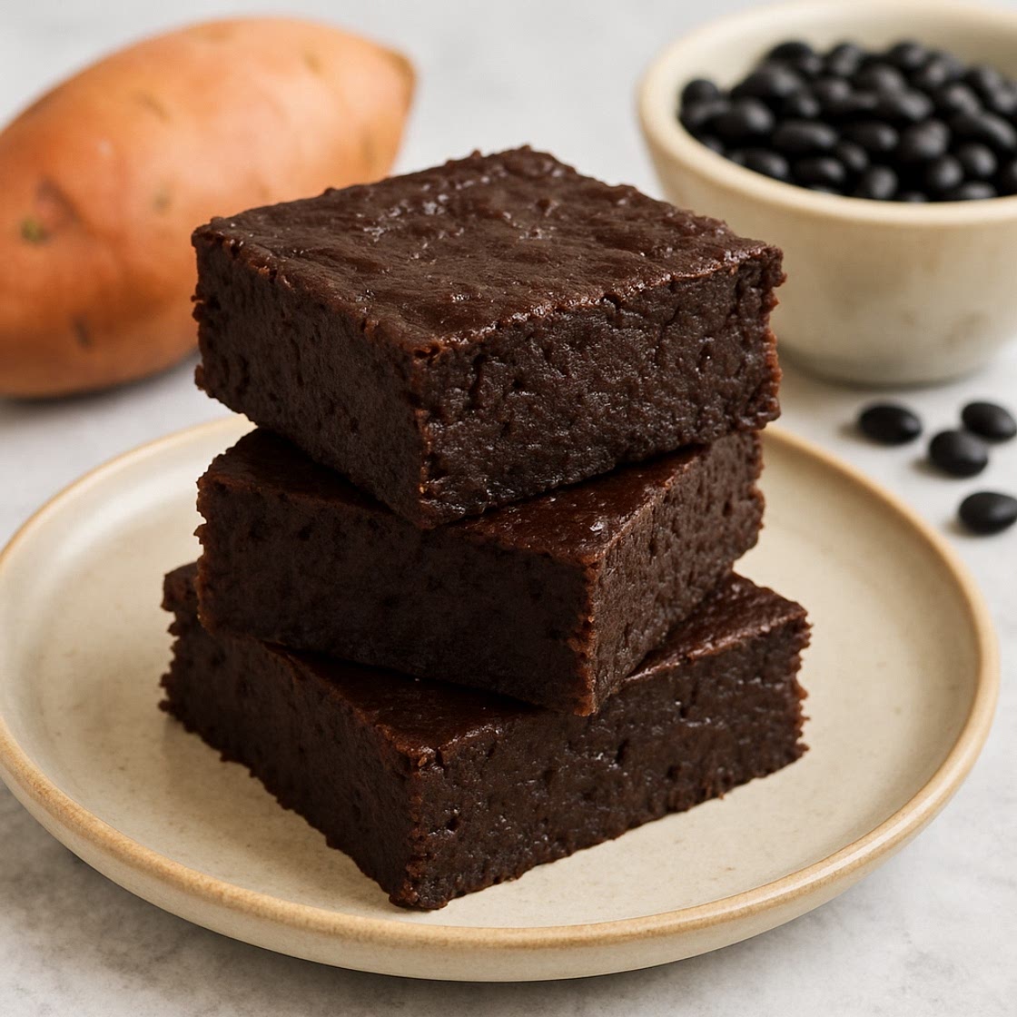 Fibre Full Fudgy Black Bean & Sweet Potato Brownies